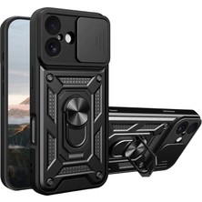 Aparim Newface Apple iPhone 17 Pars Lens Yüzüklü Silikon - Siyah