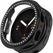 Sneezy Samsung Watch 9 40MM Ile Uyumlu Zarif Kristal Taşlı Kasa Koruyucu Kılıf