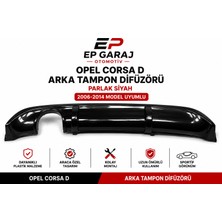 EP Garaj Otomotiv Opel Corsa D Arka Tampon Difüzörü Parlak Siyah 2006-2014 ( Ince Tip)