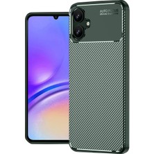 Aparim Newface Samsung Galaxy A06 Kılıf Auto Focus Karbon Kapak - Koyu Yeşil