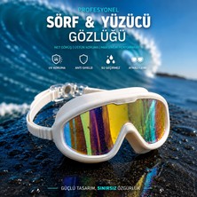 Fidan Oyuncak Profesyonel Sörf ve Yüzücü Gözlüğü - Anti-Fog Buğu Önleyici Uv Korumalı Aynalı Lens Geniş Görüş Deniz & Havuz Yüzme Gözlüğü