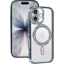 Aparim Newface Apple iPhone 17 Joke Simli Magneticsafe Kılıf - Mavi