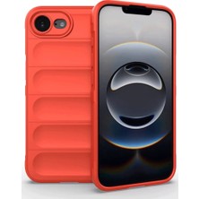 Aparim Newface Apple iPhone 16E Kılıf Optimum Silikon - Kırmızı