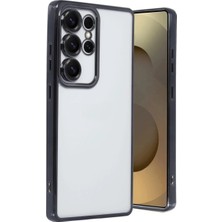 Aparim Newface Samsung Galaxy S25 Ultra Kılıf Razer Lensli Silikon - Siyah