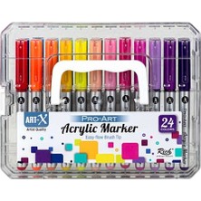 Art-X Pro-Art Fırça Uçlu Akrilik Marker Seti 24 Renk