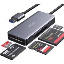 Cf Kart Okuyucu, USB 3.0'dan Kompakt Flash Bellek Kartı Okuyucu Adaptörüne 5gbps Sdxc, Sdhc, Sd,