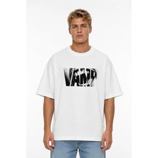 Unisex Kadın Erkek Wamp Tasarım Ön Baskılı Oversize Kalın Kumaş Rahat Kesim T-Shirt