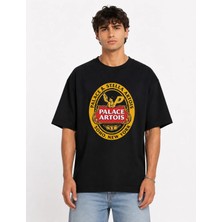 Unisex Kadın Erkek Bape Yelpaze Desenli Ön Baskılı Tasarım Baskılı Oversize Kalın Kumaş Rahat Kesim T-Shirt