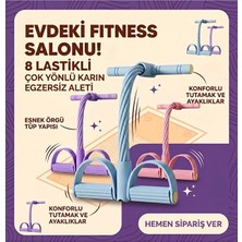 Hepitop Body Trimmer Mekik Çekme Aleti Evde Spor Egzersiz Lastiği 8 Tüplü