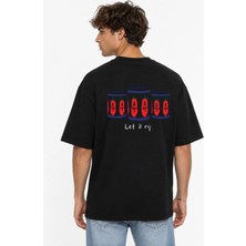 Unisex Kadın Erkek Yes Cheff Ön Arka Baskılı Tasarım Baskılı Oversize Kalın Kumaş Rahat Kesim T-Shirt