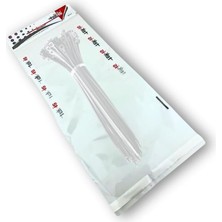 Tek-Iş 300MM x 4.8mm Beyaz Plastik Kablo Bağı | 50 Adet | Güçlü Cırt Kelepçe | Kablo Sabitl