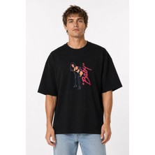 Unisex Kadın Erkek Baby Yazılı Kadın Ön Baskılı Oversize Kalın Kumaş Rahat Kesim T-Shirt