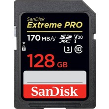 Sandisk Extreme Pro 128 GB Sdxc Uhs-I Class 10 Hafıza Kartı SDSDXXY-128G-GN4IN, 170MB/SN
