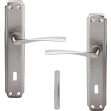 Oda Kapı Kolu Nikel Inox Aynalı Sağa Sola Uygun Iç Dış Ahşap Pvc Metal Çelik Kapısı Tuta