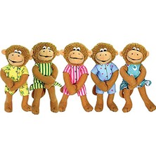 Five Little Monkeys Parmak Kukla Oyun Seti, 5'li Set, Her Biri 12 cm