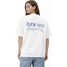 Unisex Kadın Erkek Nnn.07 Flash Deli Özel Seri Sırt Baskılı Oversize Kalın Kumaş Rahat Kesim Pamuklu T-Shirt