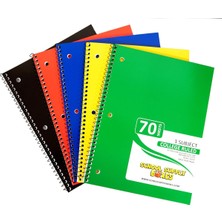 Kolej Çizgili Spiral Defterler - 5'li Okul Malzemeleri Paketi - Ilkokul Öğrencileri Için Çizgi