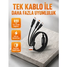İyisi Olsun 3’ü 1 Arada Şarj Kablosu Type-C Ios Android Uyumlu Hızlı ve Güvenli Şarj