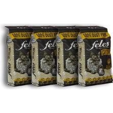 4 Adet Feles Tozsuz Kedi Kumu Poşet 10 Lt