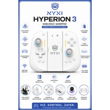 NYXI Hyperion 3 Joypad Switch 2 Uyumlu Hall Effect Drift Yapmayan Joystick Kablosuz Oyun Kolu Joy-Con