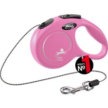 Flexi New Classic Xs Beden Pembe 3mt Ipli Tasma