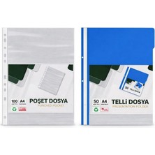 Telli Dosya + Poşet Dosya Seti – 2'li Paket (50'li + 100'LÜ)