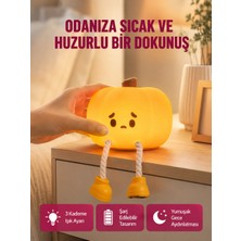 İyisi Olsun Dekoratif Pumpkin Gece Lambası Şarjlı Dokunmatik LED Işık Yeni Nesil