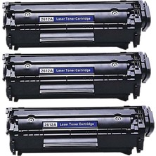 Hp Uyumlu 1020-1022 12A (Q2612A) Siyah Muadil Lazer Toner (3 Adet)
