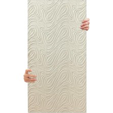3D Kendinden Yapışkanlı Duvar Kağıdı Yeni Nesil Akustik Keçe Panel Dalgalı Desen 52X98 cm (E