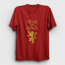 Presmono Unisex Kırmızı Roar Game Of Thrones T-Shirt