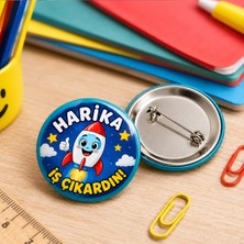 Hediye Panayırı 20 Adet Harika Iş Çıkardın Öğrenci Rozeti - 44 mm Iğneli Öğrenci Motivasyon Rozetleri