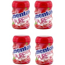 Pure Fresh Çilek Aromalı Draje Sakız 4 Adet * 60 G
