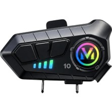 V10 5.3 Motosiklet Kask Kulaklık Intercom Işıklı Motorsiklet Interkom