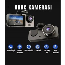 Elmalı Store Üç Kameralı Wi‑fi Araç Içi Kamera – Güvenlik Çözümü - Araç Iç ve Dı�