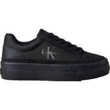 Calvin Klein Siyah Kadın Sneaker Vulc Flatf Laceup Ny-Su