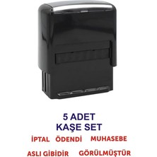 Muhasebe Kaşesi Hazır Ibareli Otomatik Mühür - Ödendi/ıptal/aslı Gibidir/görülmüştür/muha