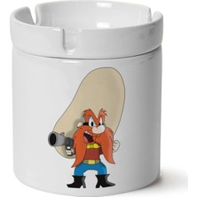 Moontime Alaçatı Yosemite Sam Baskılı Porselen Küllük Makinede Yıkanabilir (Kp-Çf)
