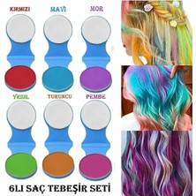 Hb Tasarım 6'li Saç Tebeşiri Saç Boyası Seti - Geçici Renkli Saç Boyası, T001HB