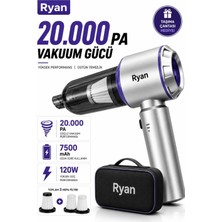 Araç Içi Süpürge Kablosuz Şarjlı 20.000PA Emiş Gücü 120W Fırçasız Motor, Üflemeli, Typ
