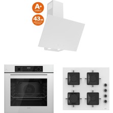 Ferre Flowart Serisi (QBL63CB-SS206-D078) Ankastre Set