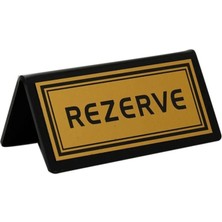 Moontime Alaçatı Pleksi Kafe&restoran Masa Rezerve Yazısı Gold 10X5 cm - 10 Adet