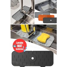 Moontime Alaçatı Mutfak ve Banyo Için Dekoratif Kullanışlı Çözüm Yıkanabilir ve Tekrar Kullanılabilir Su Sıçrama Matı