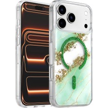 ALK Onegif Apple Iphone 17 Pro Max Lotus Simli Magsafe Kapak - Yeşil