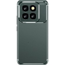 ALK Xiaomi Mi 14T Pro Kılıf Auto Focus Karbon Kapak - Koyu Yeşil