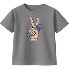 Difa Müzik Baskılı Kısa Kollu Tişört 10Y,11Y,12Y,13Y Erkek