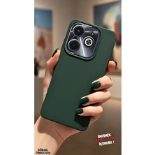 Moontime Alaçatı Infinix Hot 40I Ince Kılıf | Slim Silikon Soft Esnek Kılıf/kapak V6 - Koyu Yeşil