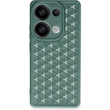 ALK Xiaomi Redmi Note 13 Pro 4g Kılıf Petek Silikon Kapak - Koyu Yeşil