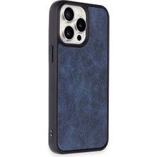 ALK Apple Iphone 15 Pro Max Kılıf Aras Deri Kapak - Lacivert