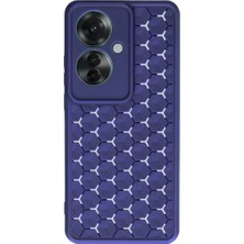 ALK Oppo Reno 11F Kılıf Petek Silikon Kapak - Lacivert