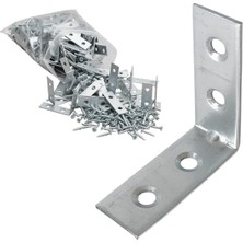 (25 Adet) Metal Köşebent 40X40X15 mm Ince L Demiri Gönye Mobilya Duvar Sabitleme Bağlantı Apar